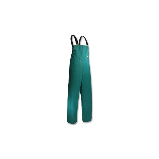 Chemtex Bib Overalls, PVC, Green, Large