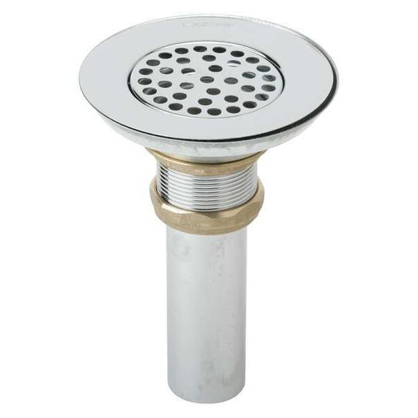 Elkay 3-1/2" Drain Nickel Plated Brass Body Strainer and Tailpiece LK18