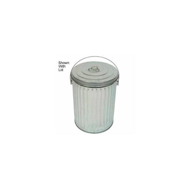 Witt Industries Outdoor Galvanized Steel Corrosion Resistant Trash Can 10 Gallon