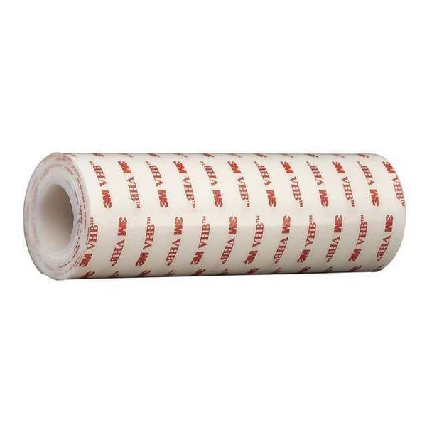 Double-Sided Foam Tape, 6 in W, 1 yd L, 1/32 in, Acrylic Foam, Double-Sided