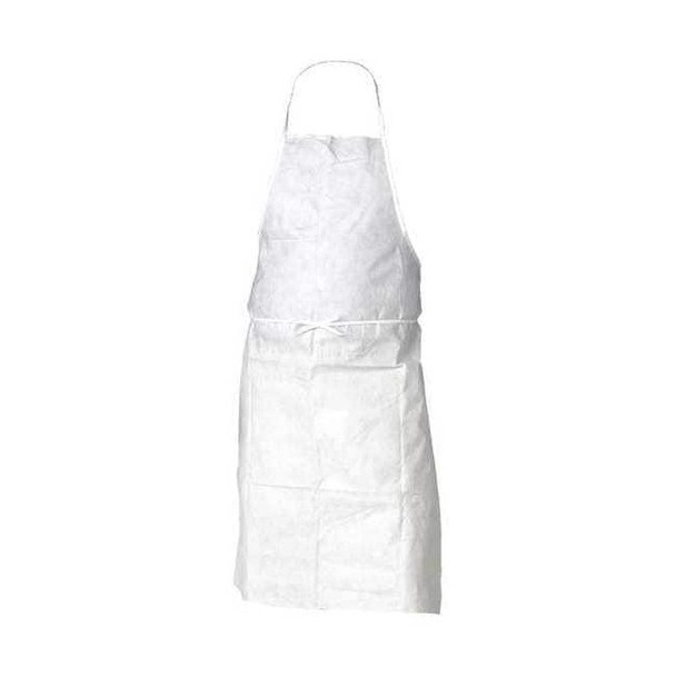 Kleenguard Apron, Fabric, White, 40 in, Universal 36550