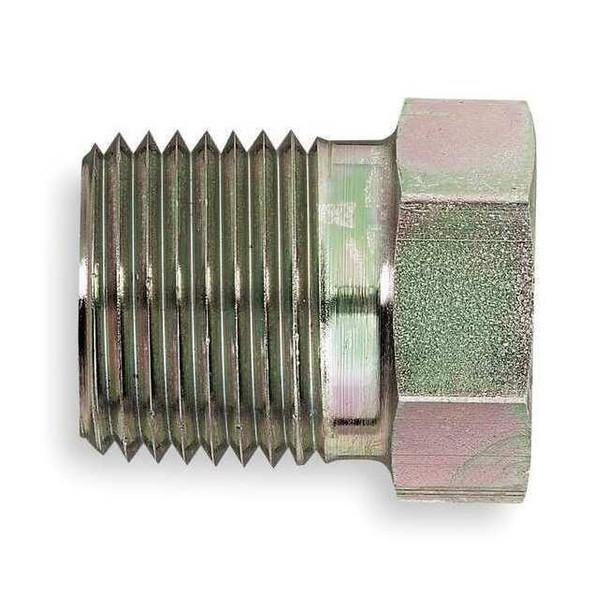 Eaton Aeroquip Hose Adapter,1/2",NPTF,1/4",NPTF 259-2081-8-4