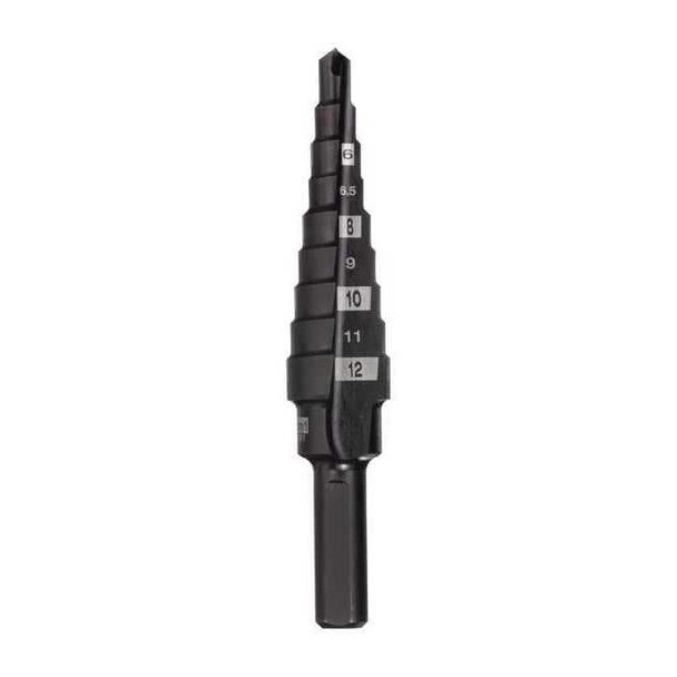 Milwaukee Tool 4MM-12MM Step Bit, 9 Hole 48-89-9301