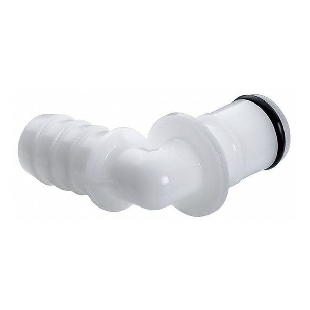 Colder 90 Elbow, Acetal, Push Fit 1/4 in, Barbed 1/4 in APCD23004
