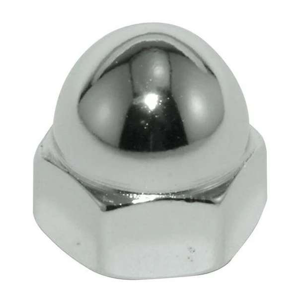 Low Crown Cap Nut, 5/16"-24, 316 Stainless Steel, Plain, 17/32 in H, 10 PK