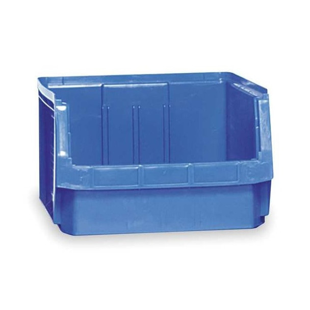 Storage Bin, Polyethylene, Blue, 11 7/8 in H, 18 3/8 in W, 19 3/4 in L