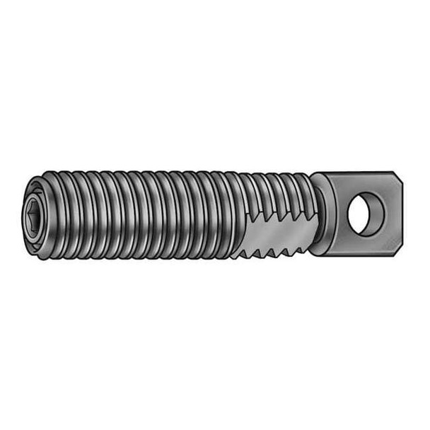 Swivel Spring Anchor, #8-32, 7/8 in L, Carbon Steel Black Oxide