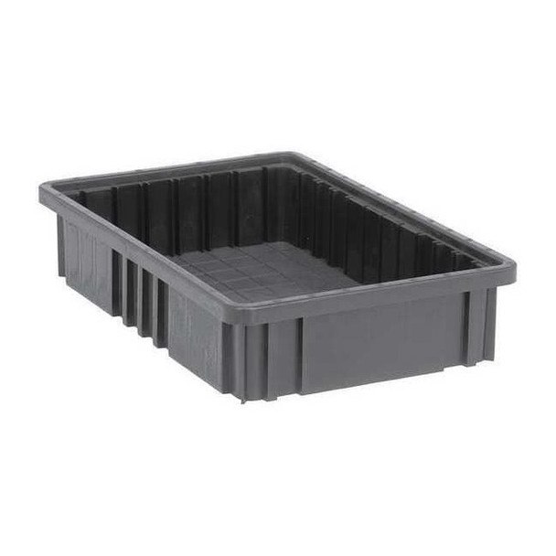 Polypropylene, Divider Box, Black, 16 1/2 in L, 3 1/2 in H