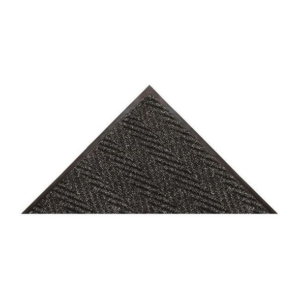 Entrance Mat, Polypropylene, 3/8 in Thick, Charcoal, 3 ft W x 16 ft L