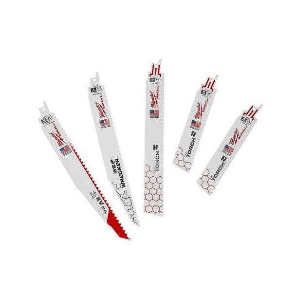 Milwaukee Tool SAWZALL Demolition Blade Set (5-Piece) 49-22-1105