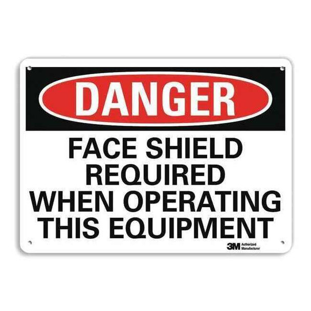 Lyle Plastic Danger Sign,4 Holes,14"x10", U3-1457-NP_14X10 U3-1457-NP_14X10
