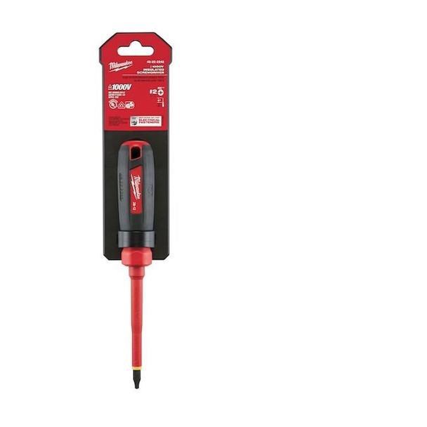 Milwaukee Tool No. 2 ECX - 4" 1000V Insulated Screwdriver 48-22-2242
