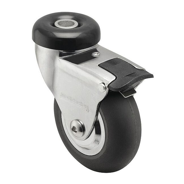 2" X 1" Non-Marking Neoprene Swivel Caster, Total Lock Brake, Loads Up To 125 lb