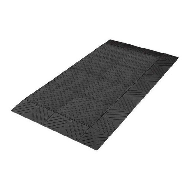 Antifatigue Mat, 60" L x 30" W, 1" Thickness, PVC, Diamond, Black