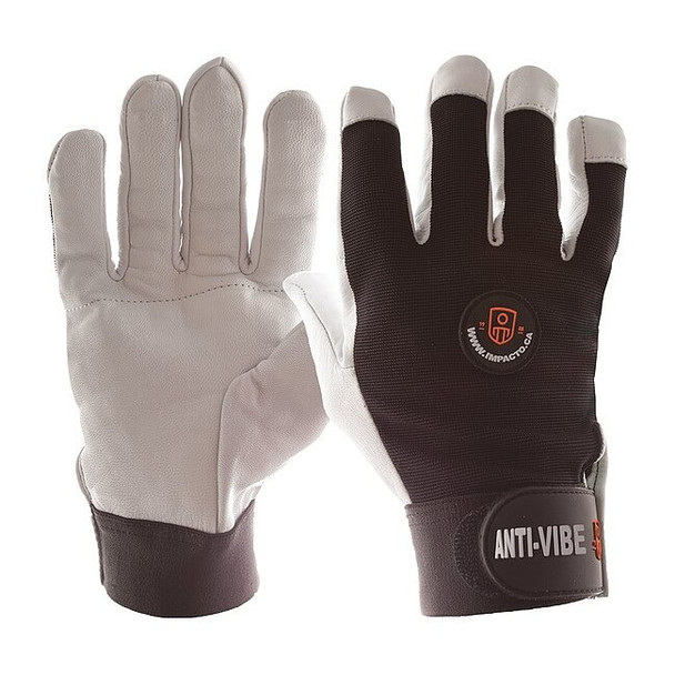Impacto Anti-Vibration Gloves,L,Black/White,PR BG413L