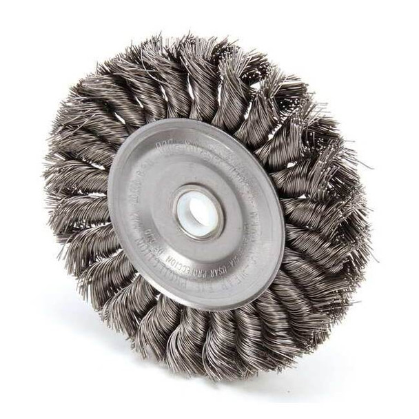 Weiler Twist Wire Wheel Wire Brush, Arbor, 4" 94102