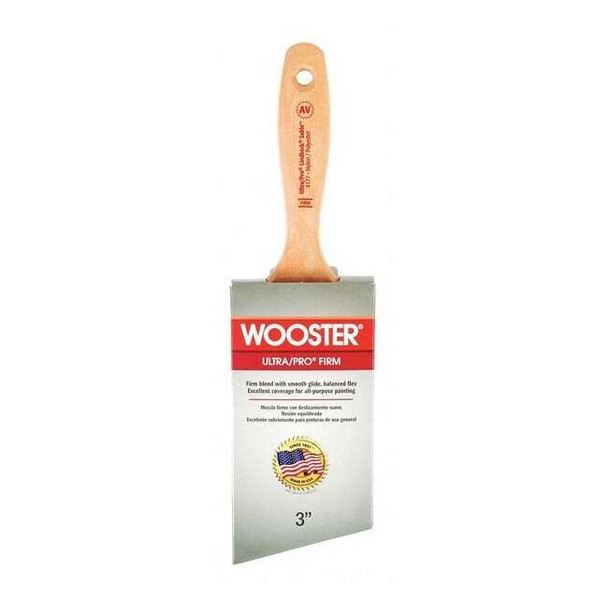 3" Angle Sash Firm, Nylon/Polyester Bristle, Paint Brush, Wood Handle