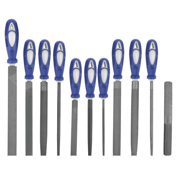 Westward Hand File Set,Bastard/Smooth,11 Pc 10Z754