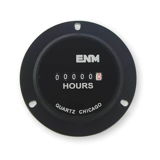 Enm DC Hour Meter,6 Digit,Round,10-80VDC T40B45