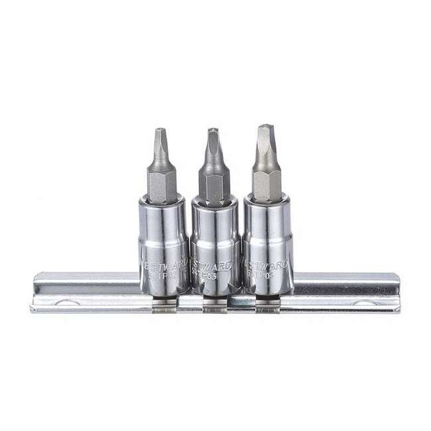 Westward 1/4" Drive Socket Bit Set, SAE, 5 pcs 54TP01