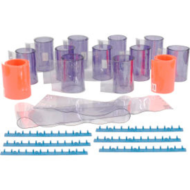 Global Industrial Standard Grade Smooth Clear Strip Door Curtain 10'W x 9'H