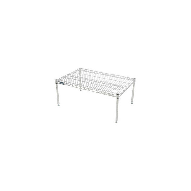 Nexelate Silver Epoxy Wire Dunnage Rack - 24""W x 24""D x 14""H