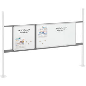 Global Industrial 18"" & 36"" Whiteboard Panel Kit 72""W Gray
