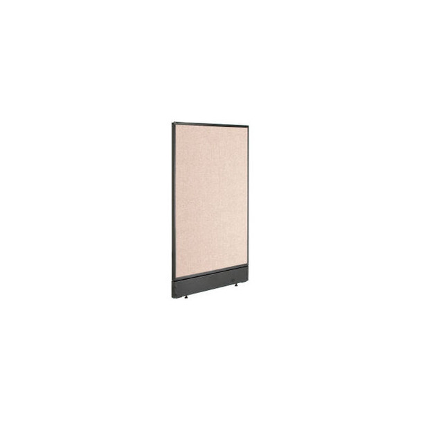 Interion Office Partition Panel with Pass-Thru Cable 24-1/4""W x 46""H  Tan