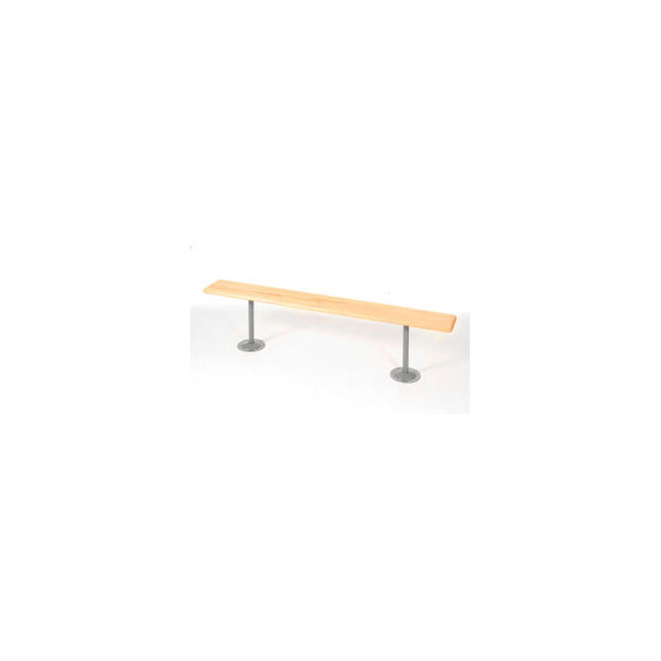 Global Industrial Locker Room Bench Hardwood With Steel Tube Pedestal Legs 36 x