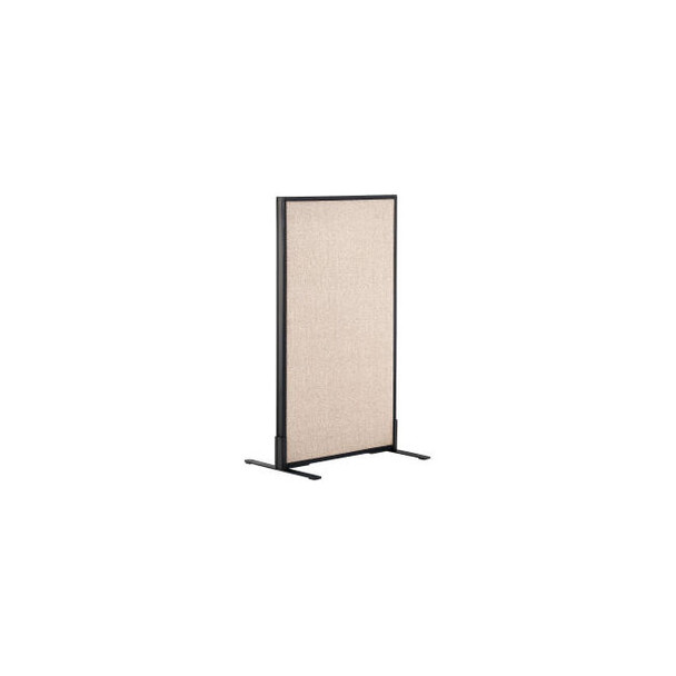 Interion Freestanding Office Partition Panel 24-1/4""W x 42""H Tan