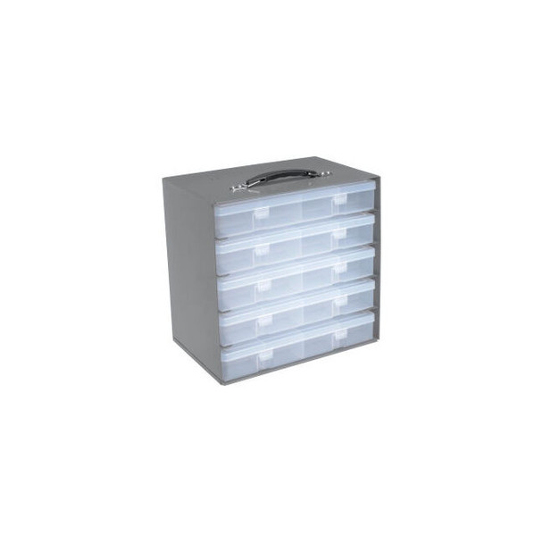 Durham Steel Compartment Box Rack 13-1/2 x 9-1/8 x 13-1/4 with 5 of 16-Compartme
