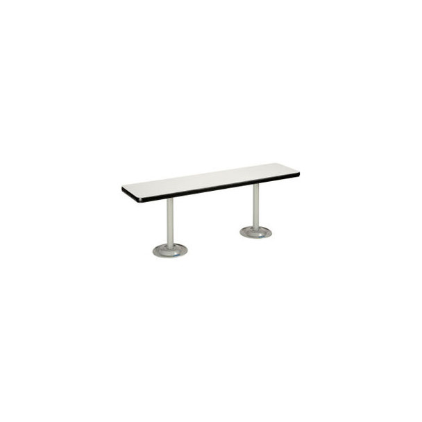 Global Industrial Locker Room Bench Laminate w/ Steel Tube Pedestal Legs 48""W x