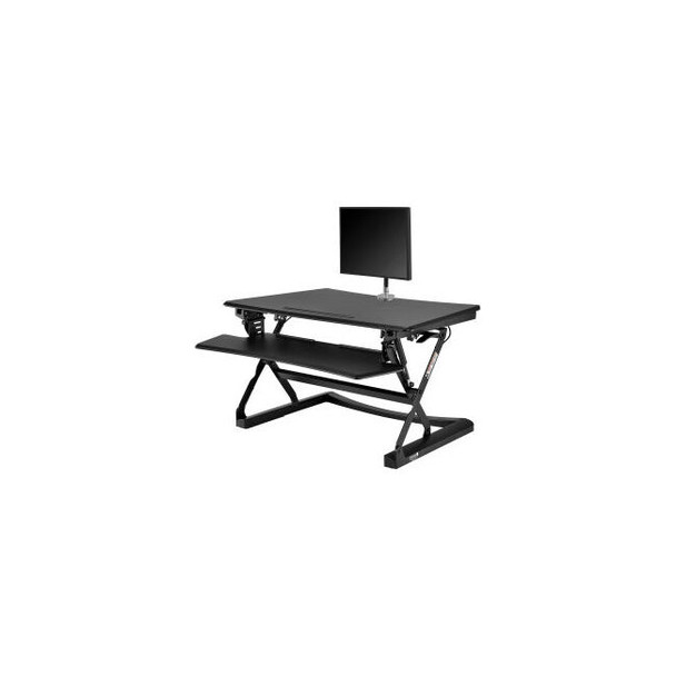 Interion Ergonomic Sit-Stand Desk Converter & Single Monitor Mount Kit - Full Wi