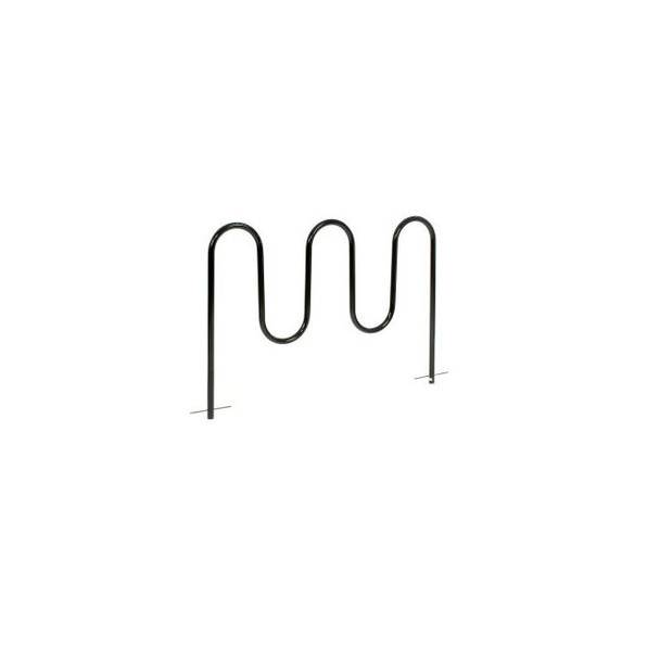 Global Industrial Wave Bike Rack 7-Bike Capacity Below Ground Mount Black