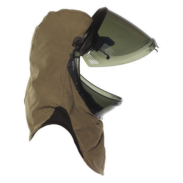 Arc Flash Hood, 4 PPE CAT, 40 cal/sq cm, Green, Universal