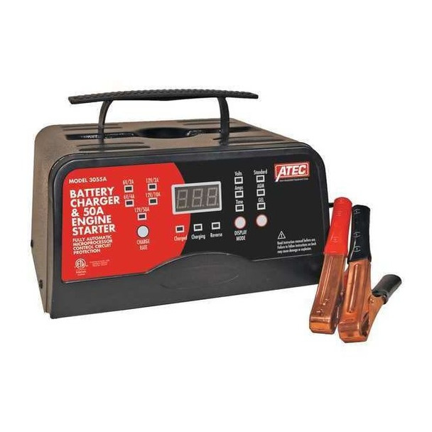 Atec Battery Charger,120VAC,5-7/8 in. W 3055A