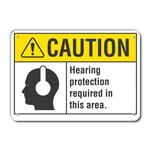 Caution Sign,Recycled Aluminum,10 in. H, LCU3-0108-RA_14x10