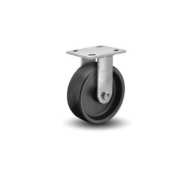 6" X 2" Non-Marking Polypropylene Rigid Caster, No Brake, Loads Up To 750 lb