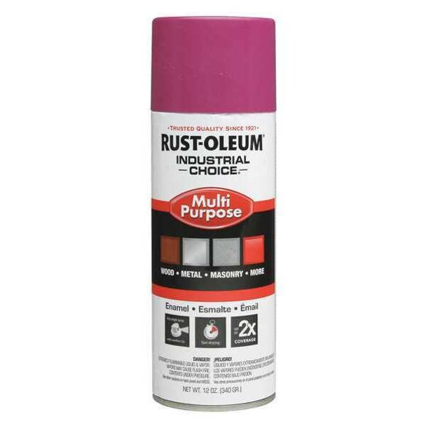 Rust-Oleum Spray Paint, OSHA Safety Purple, Gloss, Solvent, 12 oz 1670830