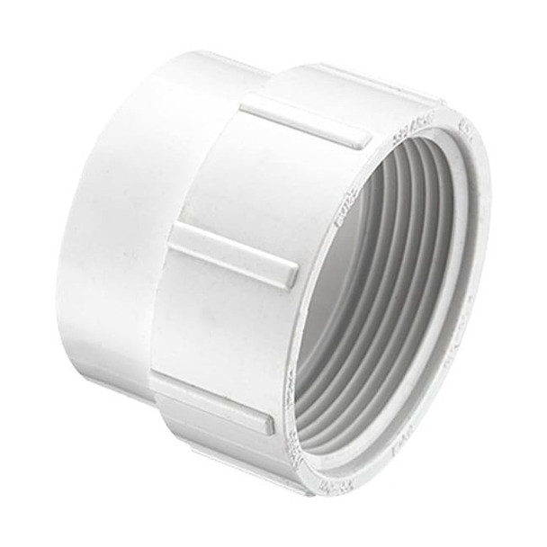 PVC Fitting Cleanout Body, Spigot x FNPT, 3 in Pipe Size