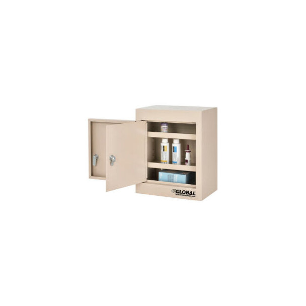 Global Industrial Small Narcotics Cabinet Double Door/Double Lock 12""W x 8""D x