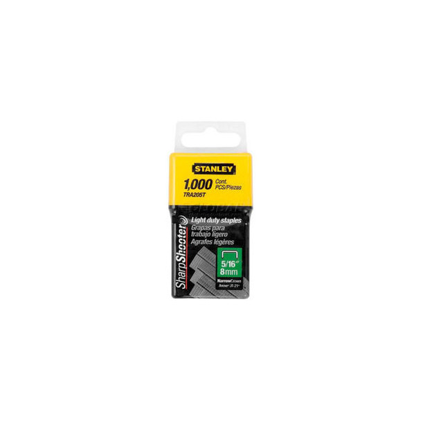 Stanley TRA205T Light Duty Wide Crown Staples 5/16"" 1000 Pack