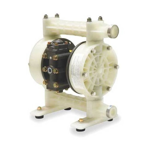 Double Diaphragm Pump, Polypropylene, Air Operated, Santoprene, 28 GPM