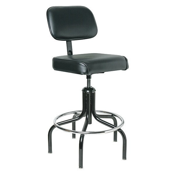 Bevco Vinyl Task Chair, 24" to 31", No Arms, Black 2600/5V-BK