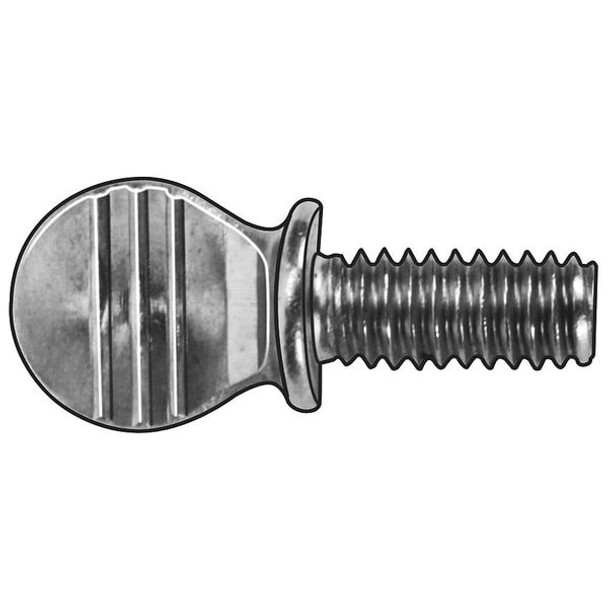 Manufacturer Varies Thumb Screw,#10-32,18-8SS,3/8"L,PK5 TSFIX-100037S-005P