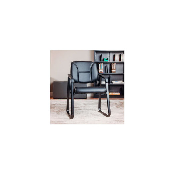 Interion Reception Chair - Vinyl - Black