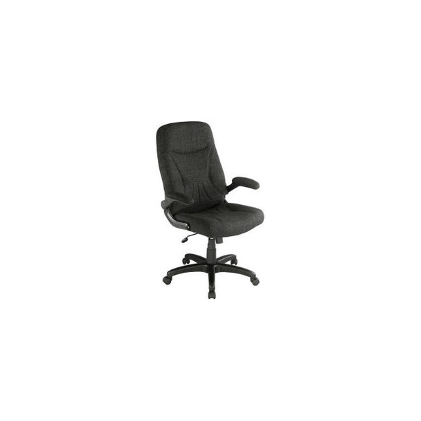 Interion Executive Office Chair With High Back & Fixed Arms Fabric Black