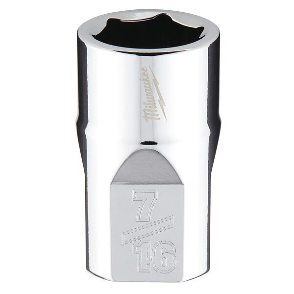 3/8 in. Drive 7/16 in. SAE 6-Point Socket with FOUR FLAT Sides