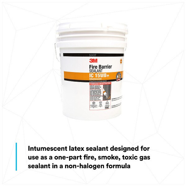 3m Fire Barrier Sealant,Pail,4.5 gal IC-15WB+-4.5GAL 3m Fire Barrier Sealant,Pail,4.5 gal IC-15WB+-4.5GAL