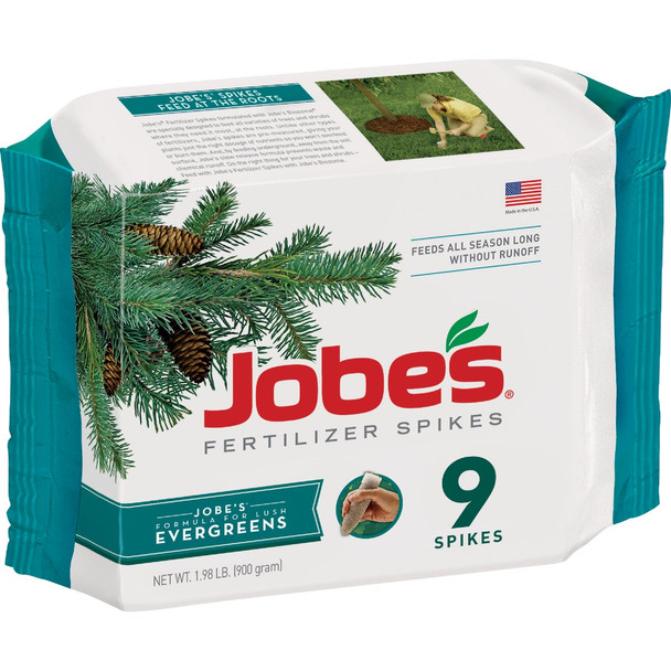 Jobe's 11-3-4 Evergreen Fertilizer Spikes (9-Pack) 01311